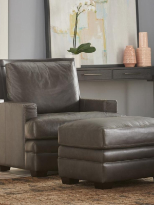 Transitional Leather Kipling Chair