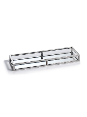 Rectangular Narrow Mirrored Tray