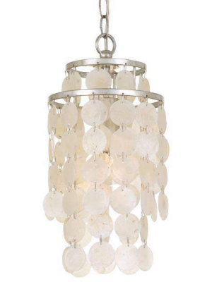 Brielle 1 Light Antique Silver Mini Chandelier