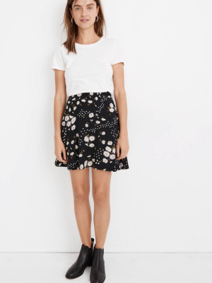 A-line Mini Skirt In Polka Daisies