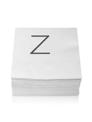 Monogram Cocktail Napkin, Z (set Of 50)