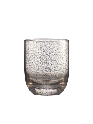 Kim Seybert Crackle Double Old Fashioned In Platinum - Set Of 4