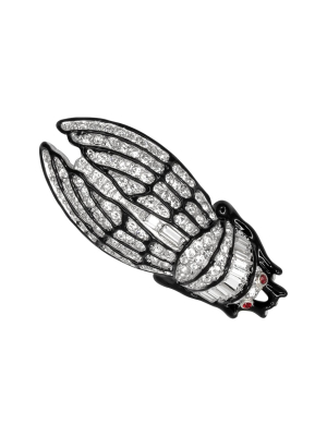 Small Crystal Cicada Pin
