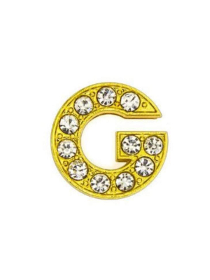 Pave Letter "g" - Gold Charm