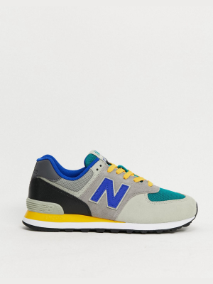 New Balance 574 Sneakers In Multi Gray