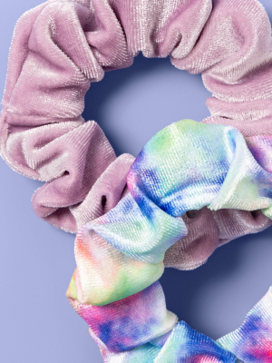 Girls' 3pk Tie-dye Twister Hair Elastic Pack - More Than Magic™