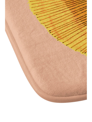 Sewzinski Sun Drawing Memory Foam Bath Mat Pink/gold - Deny Designs