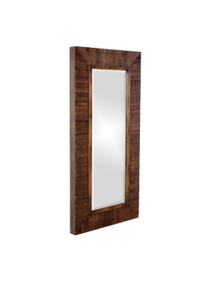 Rectangle Timberlane Decorative Wall Mirror Brown - Howard Elliott