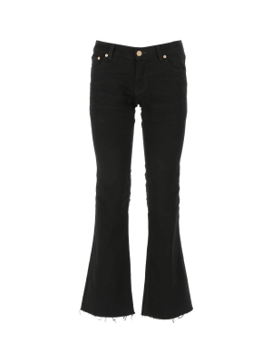 Balenciaga Frayed Hem Flared Jeans