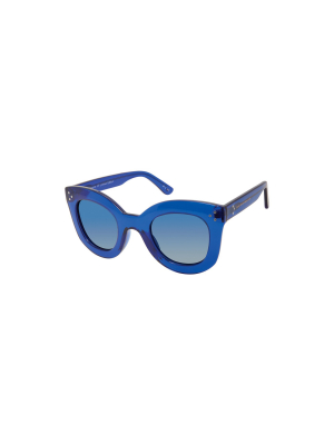 Privé Revaux Monroe Womens Oversized Polarized Sunglasses Royal Blue 50mm