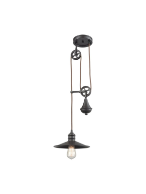 Spindle Wheel 1 Pendant In Oil Rubbed Bronze Design By Bd Fine Lighting