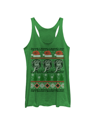 Women's Gas Monkey Ugly Christmas Logo Racerback Tank Top