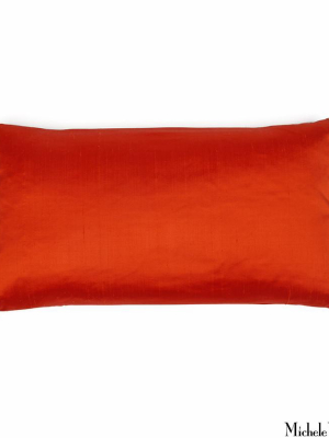 Silk Dupioni Pillow Pomegranate 12x22