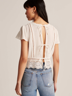 Embroidered Lace Tee