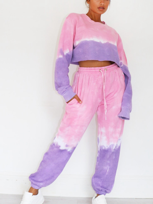 Petite Pink Ombre Oversized Jogger