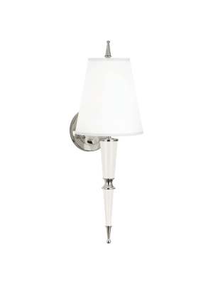 Versailles Sconce In Nickel With Fabric Shade