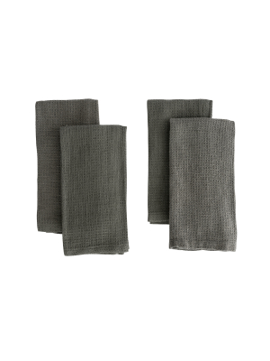 Solid Linen Napkins (set Of 4)