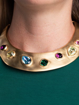 Pastel Gemstone Collar Necklace