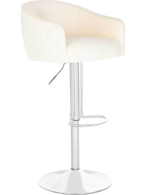 Elianna Adjustable Bar Stool Cream