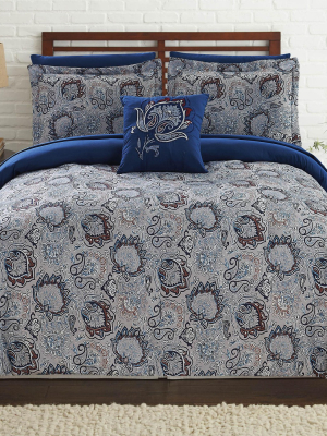 Modern Threads 6-piece Printed Reversible Complete Bed Set Corsicana.