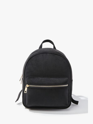 Faux Suede Backpack