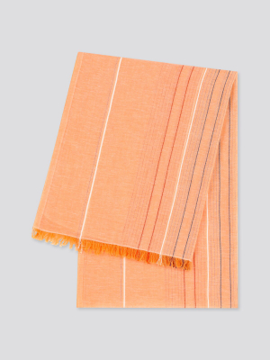 Women Cotton Linen Striped Stole