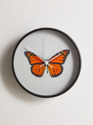 Queen Butterfly Wall Clock