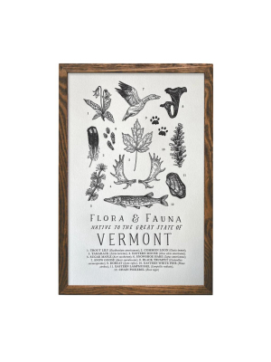 Vermont Field Guide Letterpress Print - 11x17