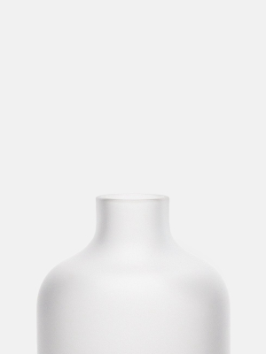 Frosted Clear Glass Bottle