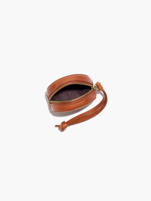 The Mini Circle Pouch In Leather