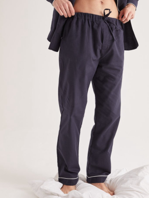 Men’s Pyjama Trousers Navy Brushed Cotton
