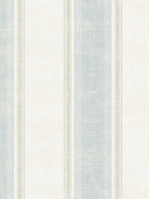 Vintage Wide Stripe Wallpaper In Vintage Blue From The Vintage Home 2 Collection By Wallquest