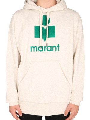 Isabel Marant Logo Detailed Drawstring Hoodie