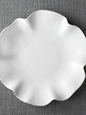 White Ruffle 16" Platter