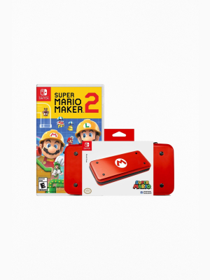 Nintendo Switch Hori Case And Super Mario Maker 2 Bundle