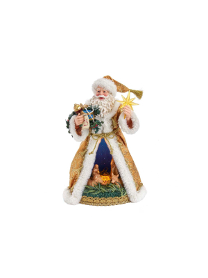 Kurt Adler 11.5" Battery-operated Fabriche Led Nativity Santa