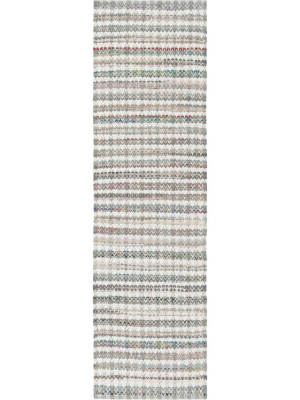 Montauk Striped Gray/multi Runner Rug