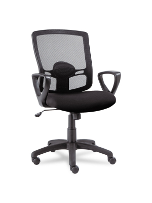 Alera Etros Series Mesh Mid-back Swivel/tilt Chair, Black Et42me10b