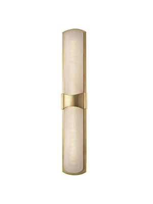 Valencia 2 Light Led Wall Sconce Aged Brass