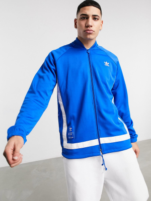 Adidas Originals Warm Up Track Jacket In Blue