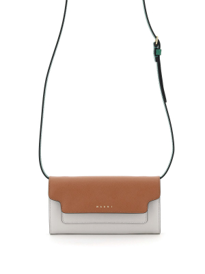 Marni Colour-block Strapped Wallet