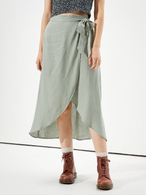 Ae Wrap Midi Skirt