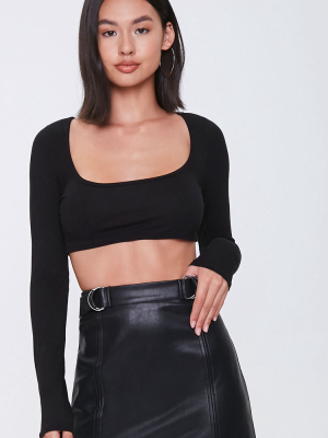 Long-sleeve Crop Top