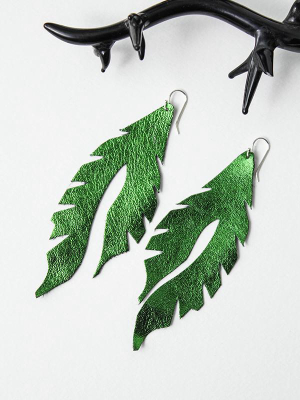 Leather Feather Minis: Beetle Green