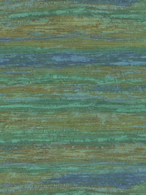 Painterly Wallpaper In Blue And Green From The Urban Oasis Collection By York Wallcoverings