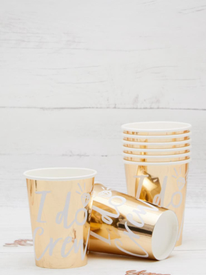 Ginger Ray Metallic Gold Party Cups