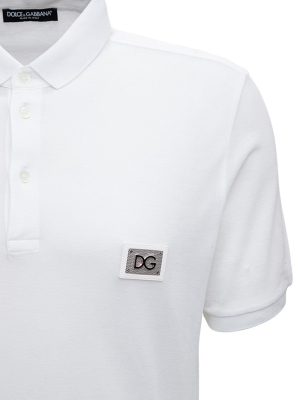 Dolce & Gabbana Logo Patch Polo Shirt