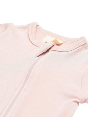 Zippered Footie In Blush