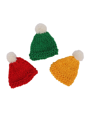 Mini Knit Beanies For Waldorf Dollhouse Dolls