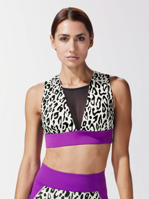 Polaris Leopard Print Longline Bra